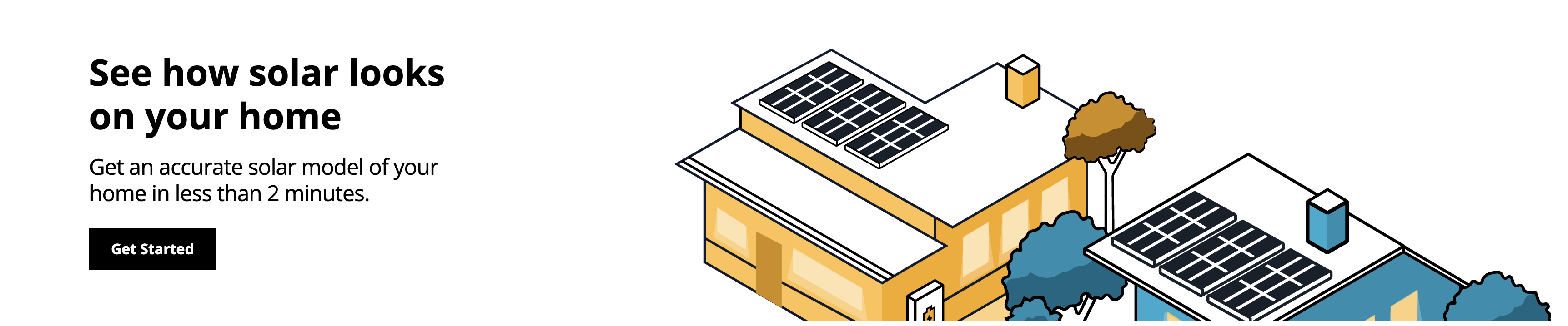 Discovery widget page section on tablet or larger screen