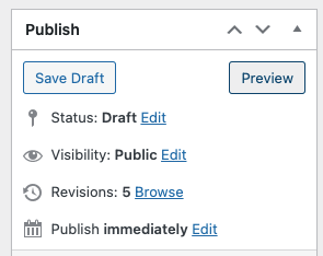 Save draft page and hit preview